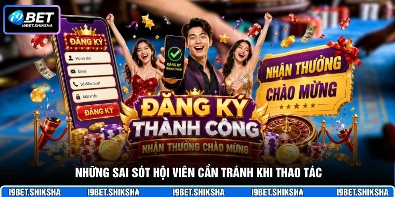 Những sai sót hội viên cần tránh khi thao tác